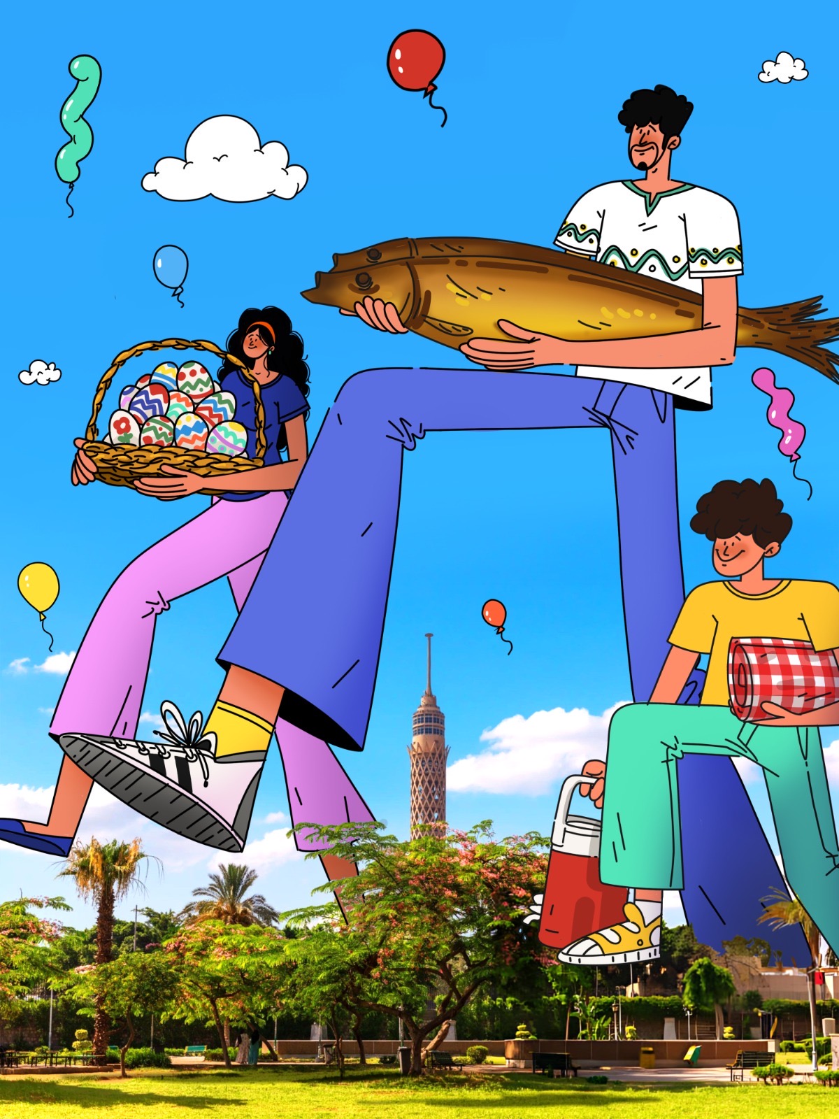 Playful spring celebration in Cairo